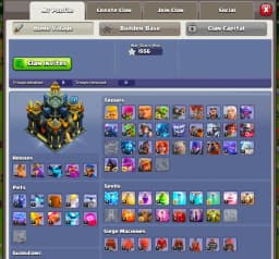 RARE ACC ➤LOCAL: UNITED KINGDOM/GB ➤GG+SB+FA MAX ➤TH16 NEAR MAX ➤HEROES: 88-90-71-58-20 ➤NC YES ➤XP-195 ➤ALL PETS ➤OP TROOPS | FULL ACCESS