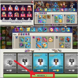 [1680 CWL MEDALS] ➤TH16 NEAR MAX ➤3105 HIGH WS ➤HEROES: 81-82-53-55-31 ➤NC YES ➤XP-239 ➤2.1K GEMS | GOLDEN WALL ➤FULL ACCESS ➤OP PROFILE