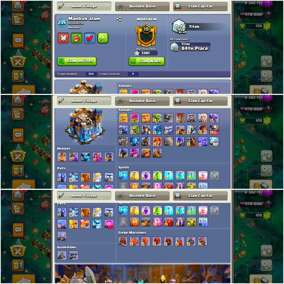 [3300 Ws] [Super Deal] Th18 Almost Max | 3 Epic Max | 4 Heroes max [Wall Max] 1x Scenery | Old Obstacles | Xp-235 | Nc Free | Full Access