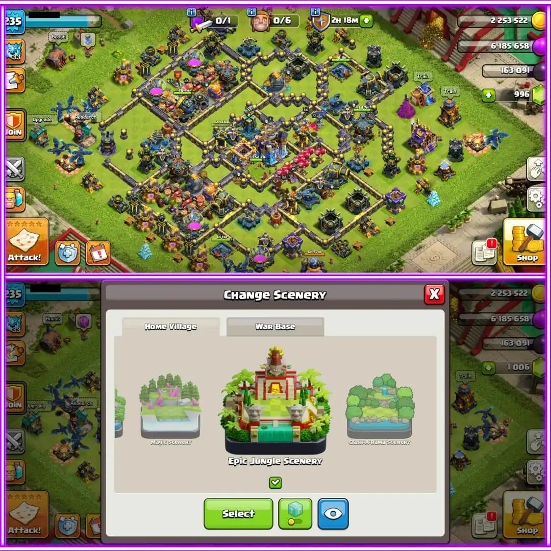 【5 Hero Max➾Wall Max】Th18  Fully Max✪【Global Rarest Equipment Max】✪3 Helper Max✪Very Best Account✪Full Ownership✪