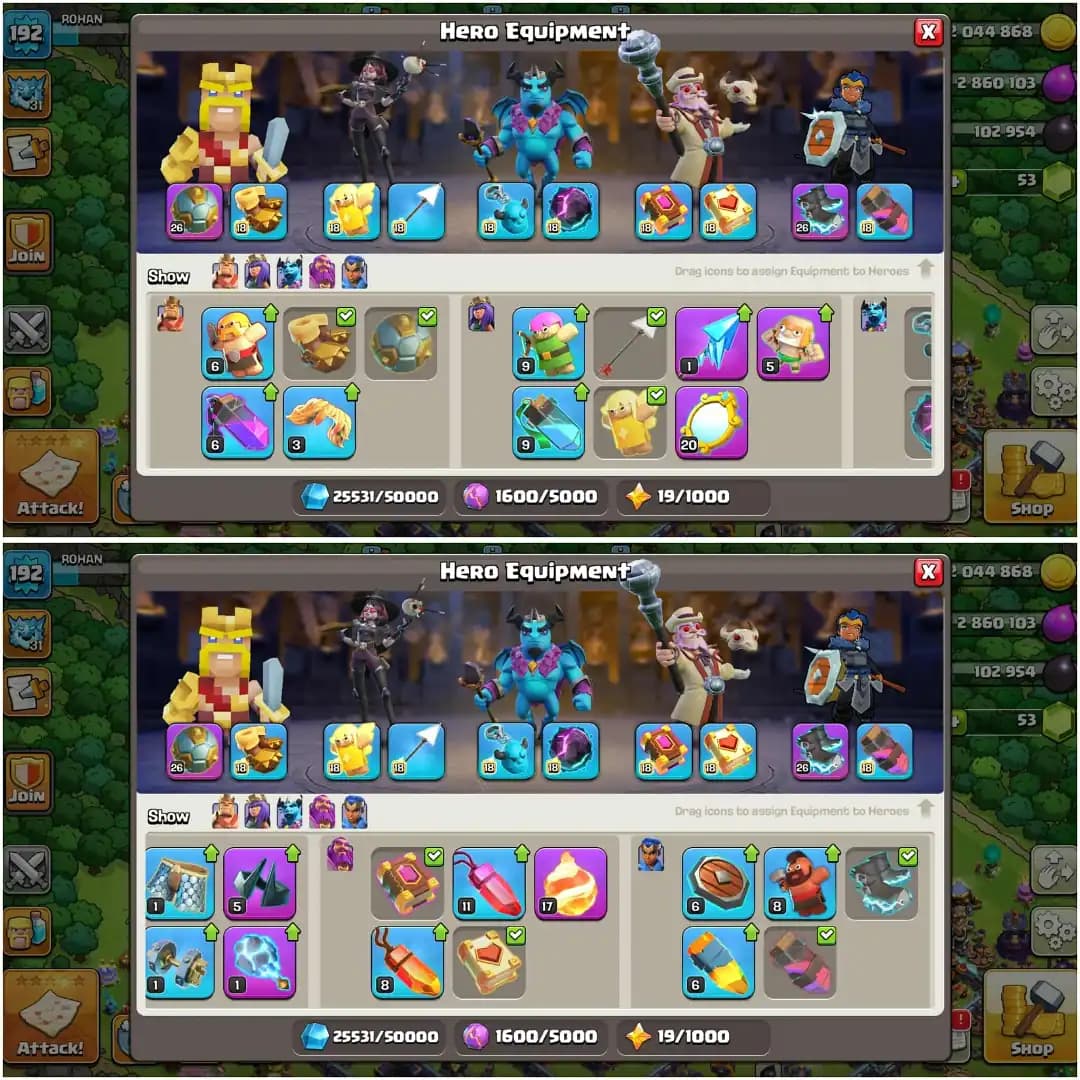 TH 17 VERY HIGH AND AWESOME ACC✦HERO|69|91|53|65|40✦PURPLE WALL✦6B ✦VERY HIGH EQUIPMENT✦ PET AND SIEGE HIGH LEVEL✦ 5 HERO SKIN✦EVERYTHING GOOD✦