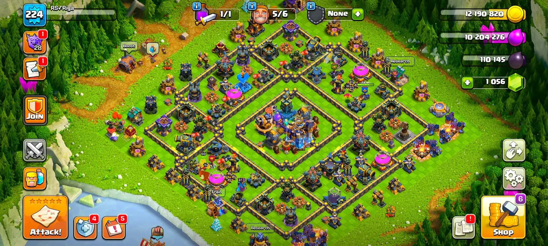 ​[world best deal] Th18 near max | Max dfc [2 epic max+ 4 epic 20 lvl] heroes: 100-100-67-75-52 | 10x skin | xp-224 | high wall | full access