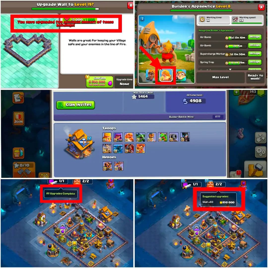 [Best Deal] Th18 Fully Max [185+ Old Obstacles] [100% Max Profile] [5 Heroes Max] Almost 11 Epic Max [5468 Ws] [100% Wall Max] Xp-280 | B.B 100% Max