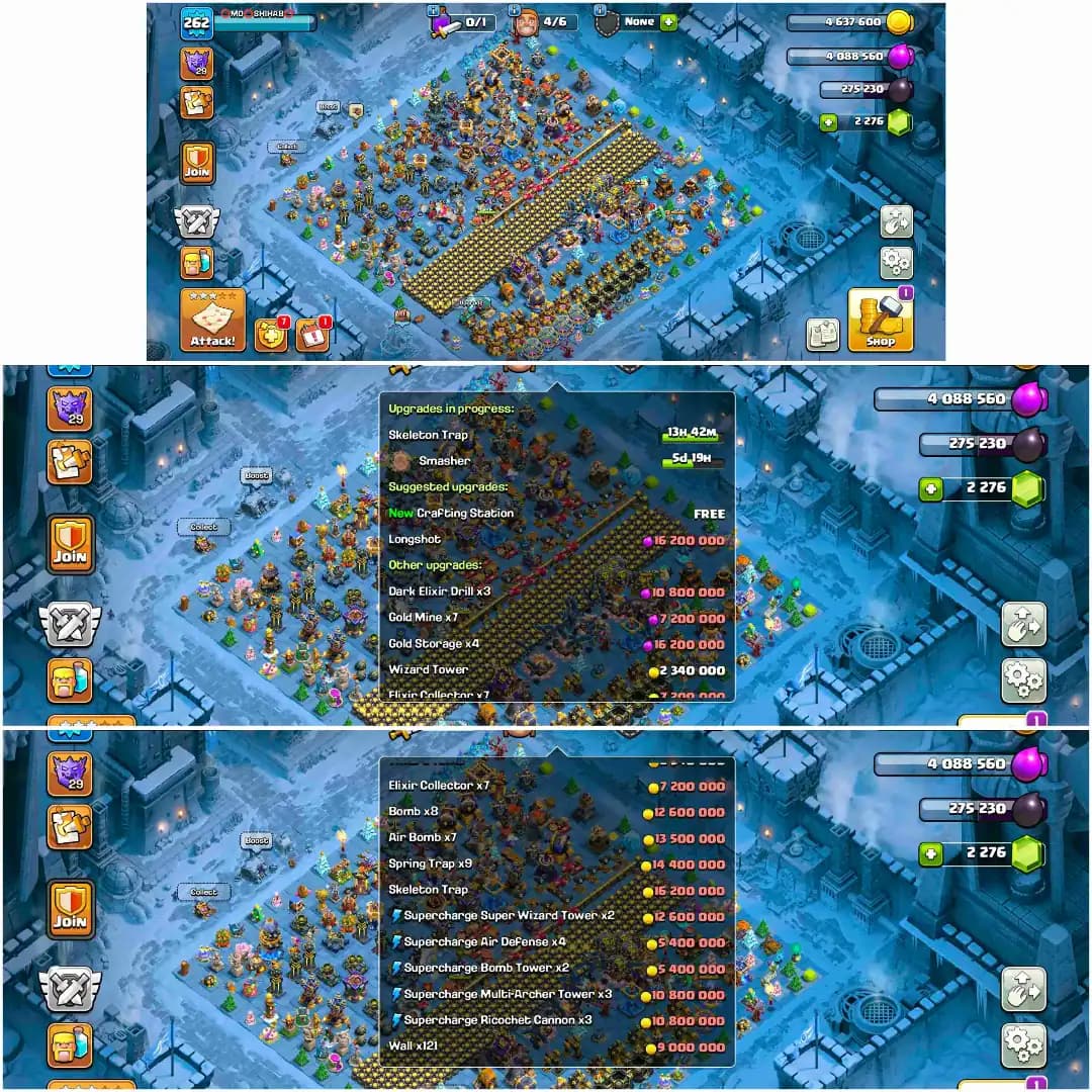 [Top Deal] Th18 Fully Max | 100% Max Profile | 8 Epic Max | 6x Scenery | 32x Hero Skin | Max Dfc | Max Hero | 4794 Ws | B.B 200% Max | Nc Yes