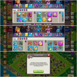 [10 Epic Avl] [Super Cheap] Th16 Near Max [High Hero] Nc Yes | Heroes: 82-86-65-40 | Golden+ Purpel Wall | 6B | 1900 Gems | Full Access | Scenery