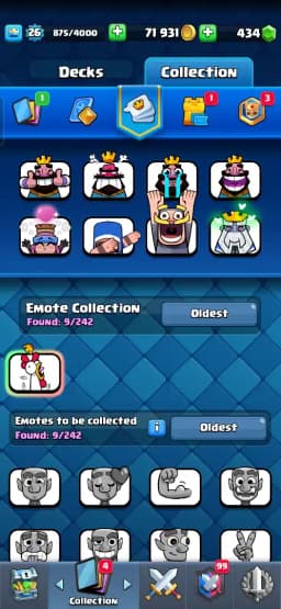 ACC LEVEL 26 | KT LEVEL 10 | ARENA 15 | Trophies 5000 | 92 Cards | 9 Emotes | Free Name Change | 1 Evolution | (Hero Obtainable)