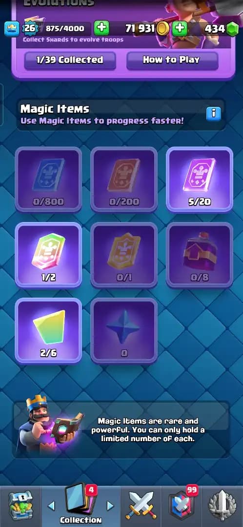 ACC LEVEL 26 | KT LEVEL 10 | ARENA 15 | Trophies 5000 | 92 Cards | 9 Emotes | Free Name Change | 1 Evolution | (Hero Obtainable)