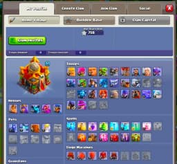 [Super Cheap] Th16 Near Max [High Hero] High Epic | Heroes: 80-79-50-53-27 | Dark Wall | High Dfc | 6x Skin | Xp-167 | 6B | Full Access