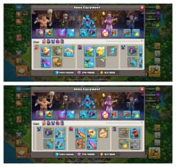 {CRAZY ACCOUNT} TH14 SEMI MAX ⚡️3 EPIC EQUIPMENT⚡️XP-186⚡️HERO 58-72-46-52-30⚡️500 GRMS NAME CHANGE⚡️MAGIC ITEMS⚡️OP LAB⚡️INSTANT DELIVERY 🚚
