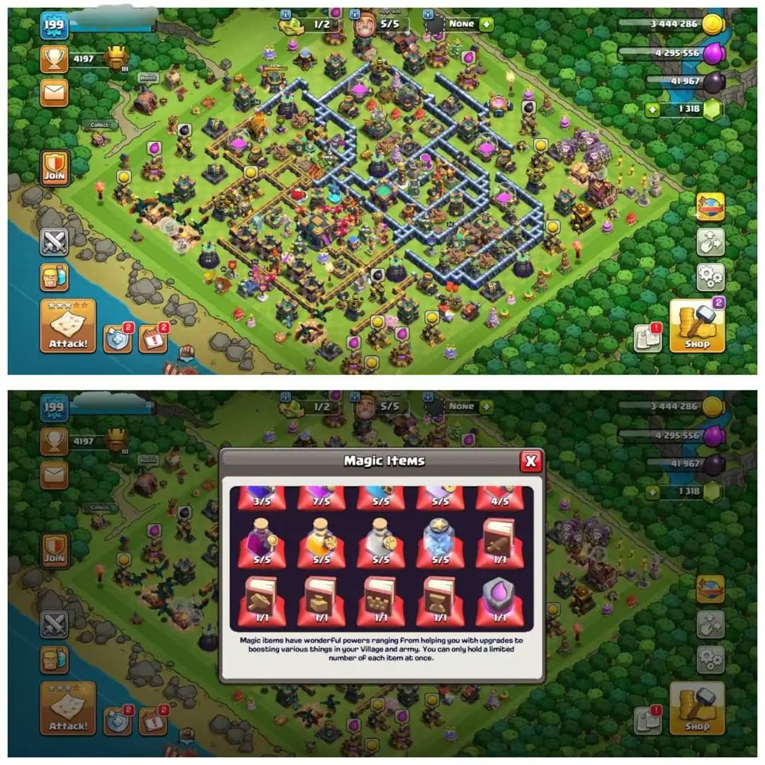 {60% DISCOUNT} TH14 SEMI MAX ⚡️10 EPIC EQUIPMENT⚡️XP-199⚡️HERO 64-80-47-55-26⚡️890 CWL MEDALS⚡️MAGIC ITEMS⚡️OP LAB⚡️INSTANT DELIVERY 🚚