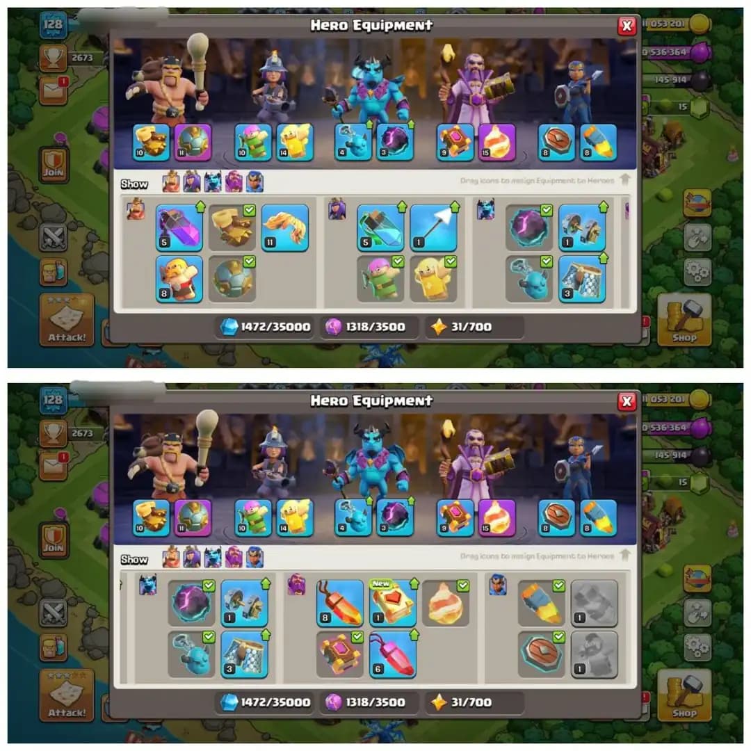 {65% DISCOUNT} TH13 ALMOST MAX ⚡️2 EPIC EQUIPMENT⚡️XP-128⚡️HERO 65-72-40-50-25⚡️MAGIC ITEMS⚡️OP LAB⚡️INSTANT DELIVERY 🚚