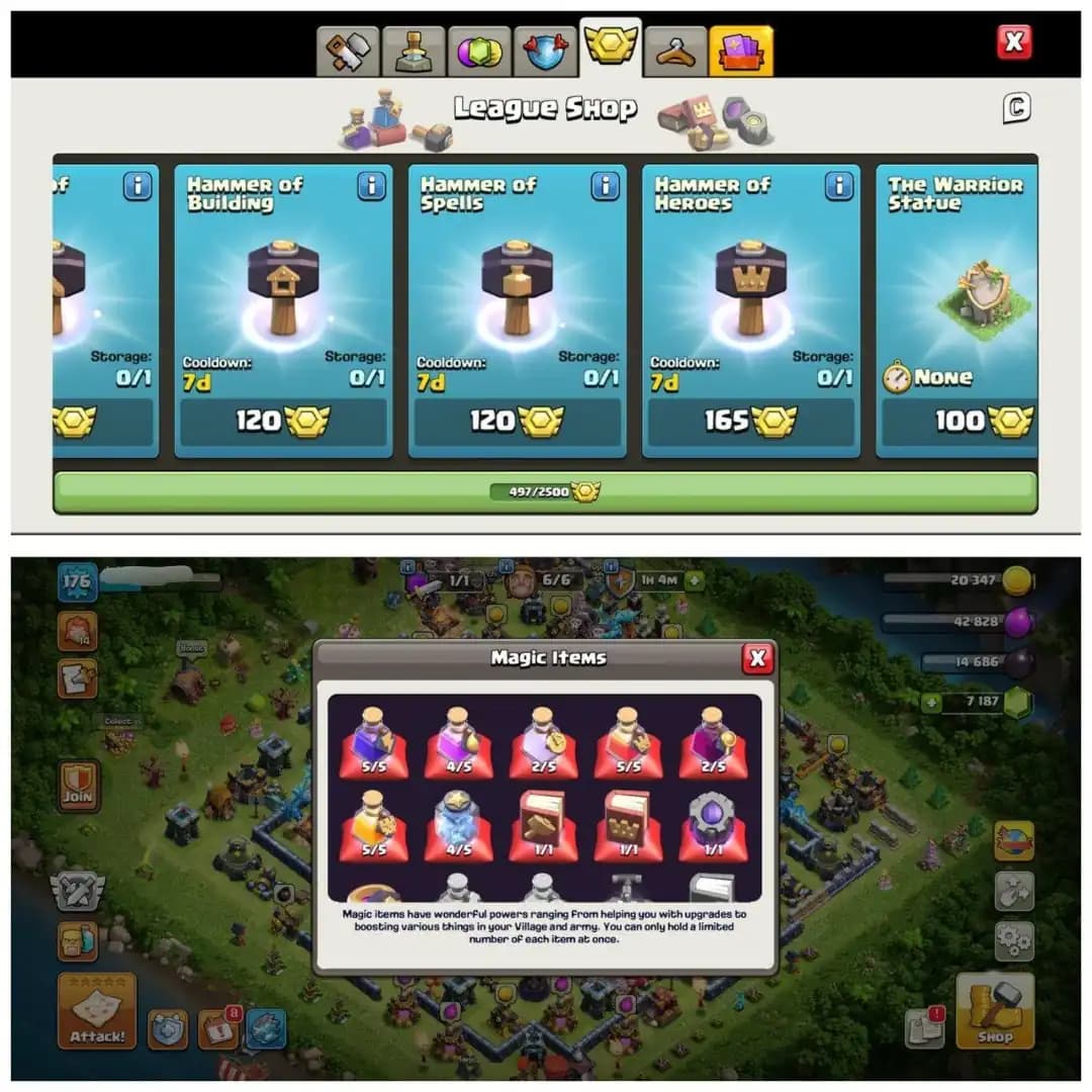 TH14 SEMI MAX ⚡️6 EPIC EQUIPMENT⚡️XP-176⚡️HERO 71-75-46-51-26⚡️FREE GEMS NAME CHANGE⚡️MAGIC ITEMS⚡️497 CWL MEDALS⚡️ OP LAB⚡️INSTANT DELIVERY 🚚