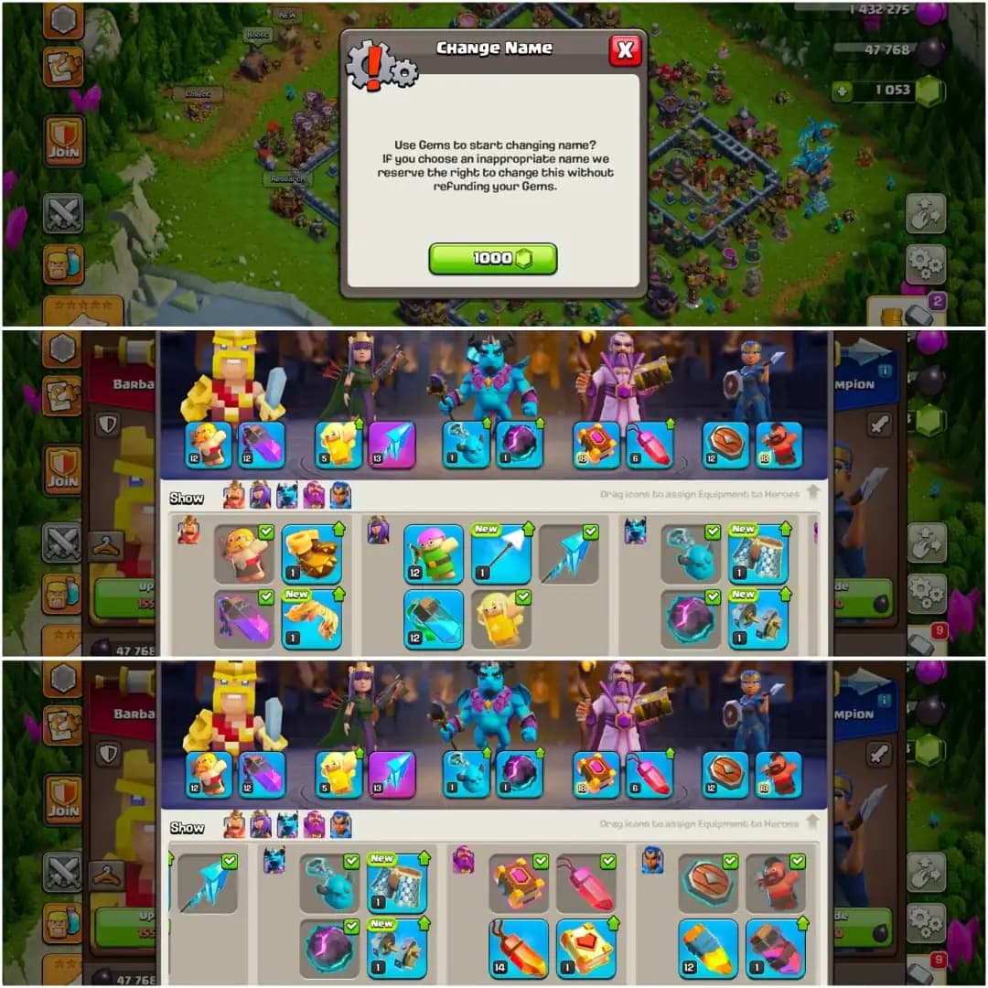 [Very Best Deal] [XP-213] Th17 Best Donation | 2616 High Ws | High Heroes: 75-75-62-57-32 | Nc Yes | Gd Troops | 6x Pets | Full Access | High Dfc