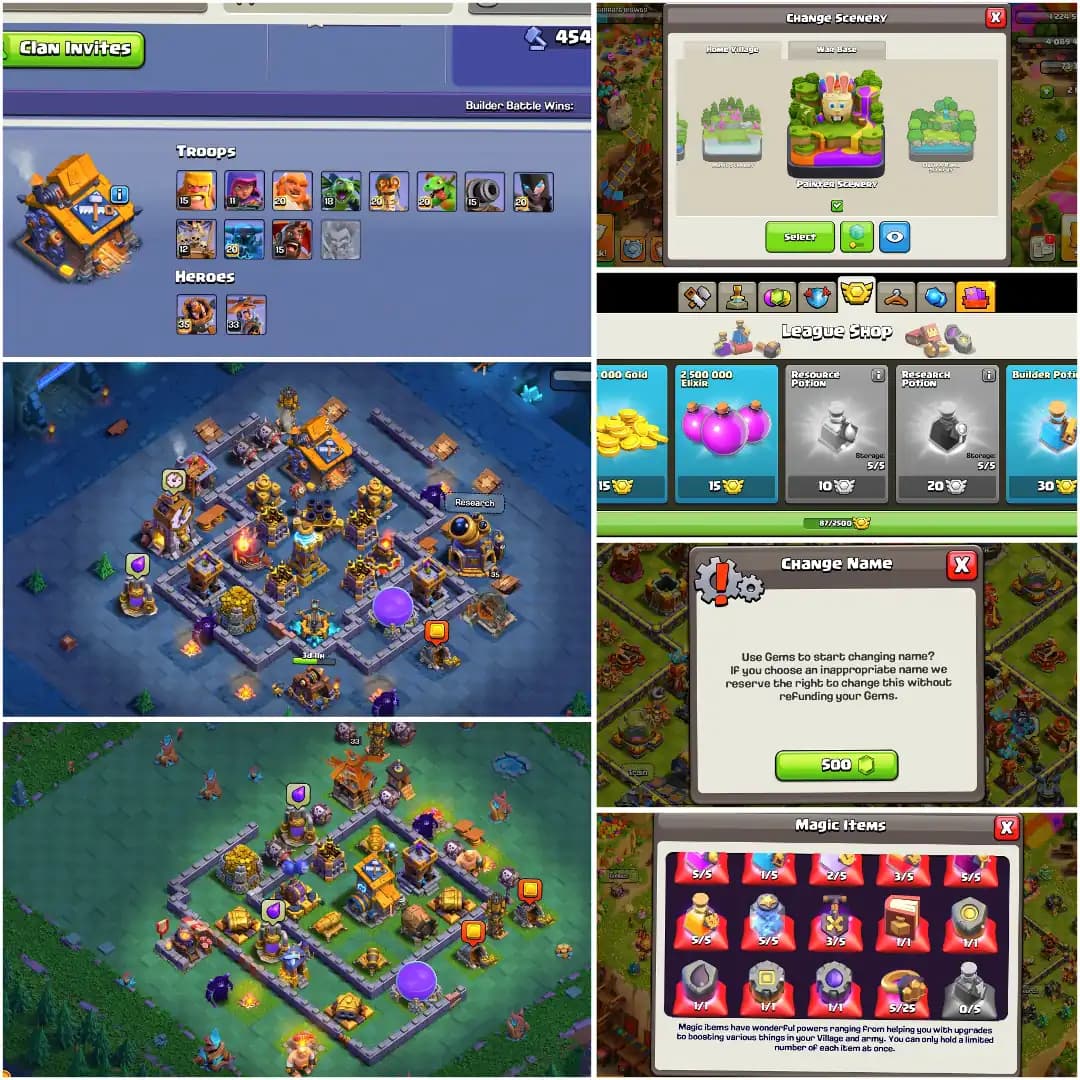 [100% Wall Max] Super Deal | Th17 Near Max | Nc Yes | Heroes: 97-96-61-70-45 | Xp-213 | All Epic High Lvl | High Pets & Troops | Full Access