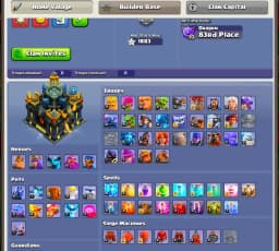 [World Best Deal] Th17 Fully Max Type | 100% Max Wall+ Dfc [3 Epic Max/1 Epic 26 | Heroes: 92-95-60-61-41 | Xp-211 | Paid Scenery | Full Access