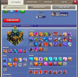 [Super Cheap Offer] Th17 Best Donation | 8x Pets | All Troops/Siege Unlock | Heroes: 32-50-44-20-14 | Nc 500 | 1057 Ws | Xp-195 | Full Access