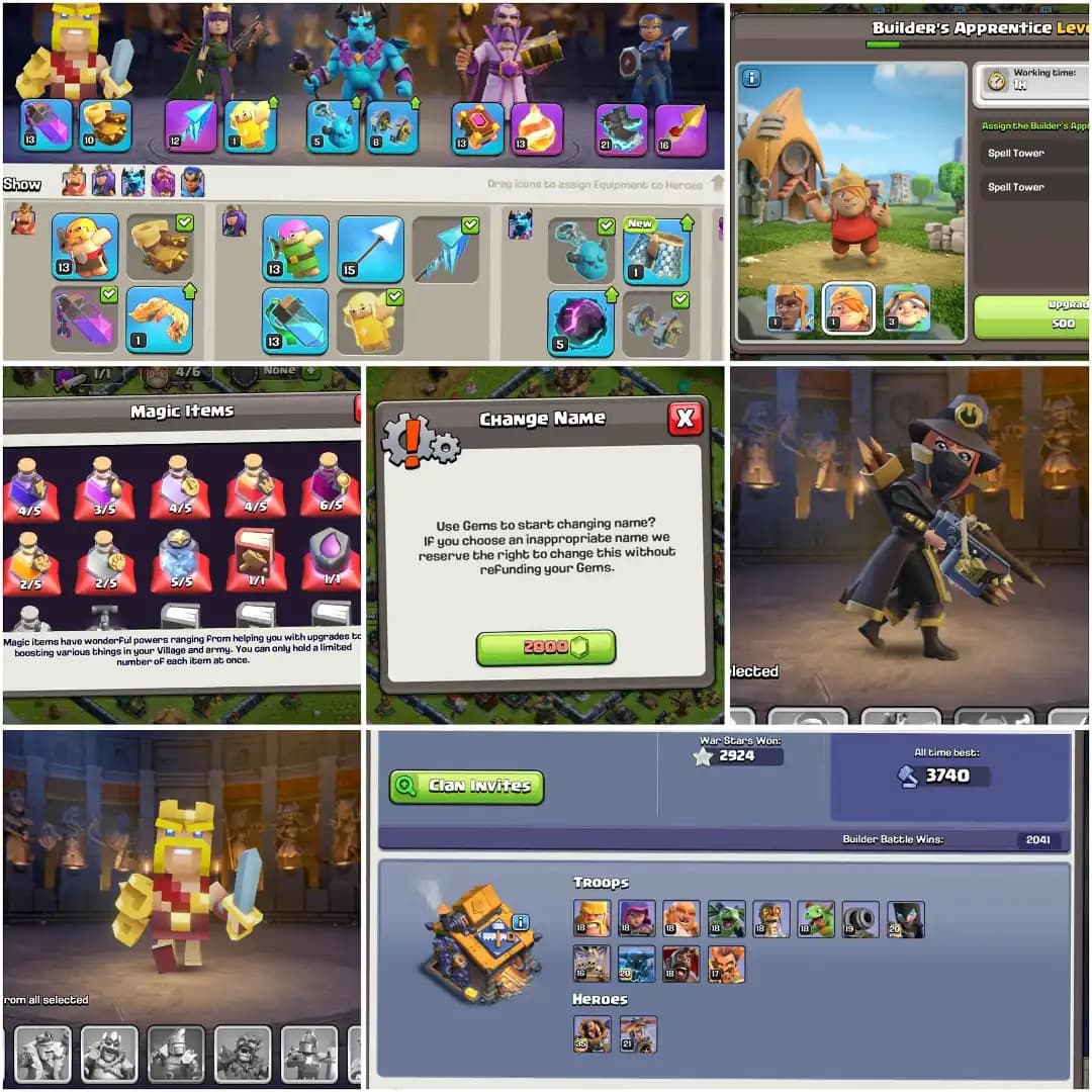 TH 16 AWESOME ACC✦238 LEVEL✦HERO|81|80|52|56|32 ✦HIGH DFC AND PROFILE✦ HIGH EPIC✦PET AND SIEGE HIGH✦6B