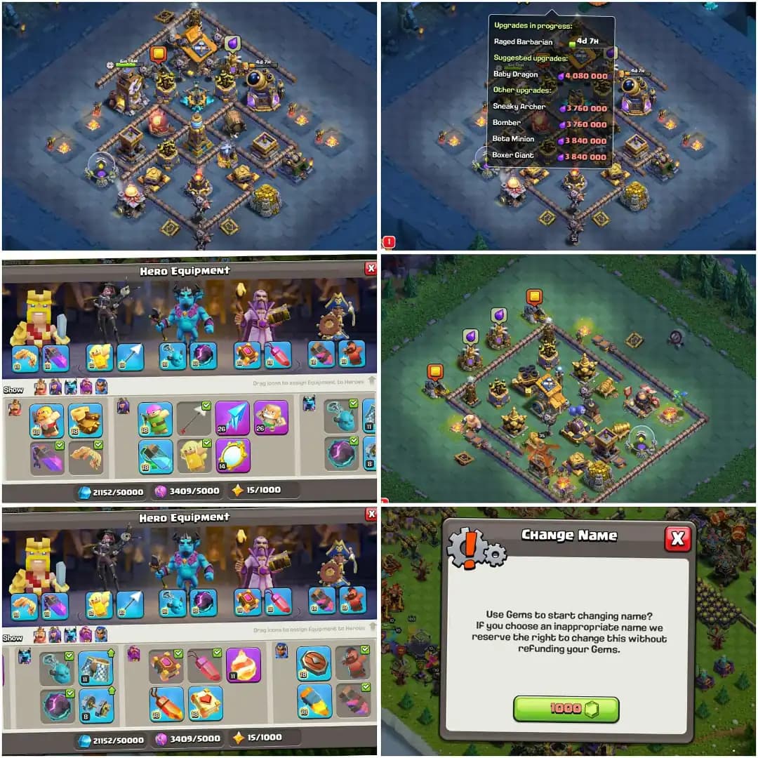 WOW OFFER✦TH 17 ALMOST MAX TIPE✦4 HERO MAX✦242 LEVEL✦WALL MAX✦EPIC MAX✦BUILDER BASE MAX TIPE✦HIGH DFC AND PROFILE✦