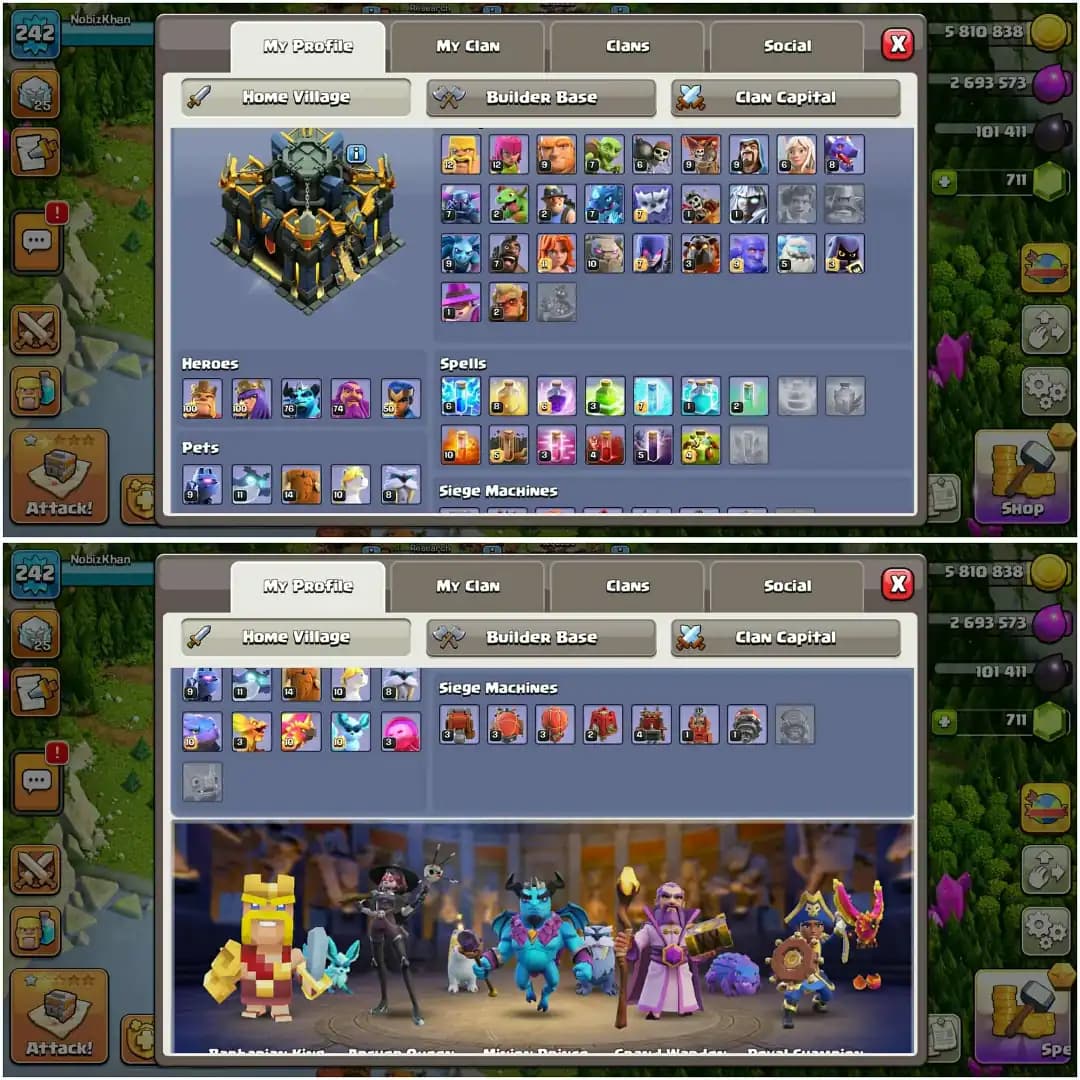 WOW OFFER✦TH 17 ALMOST MAX TIPE✦4 HERO MAX✦242 LEVEL✦WALL MAX✦EPIC MAX✦BUILDER BASE MAX TIPE✦HIGH DFC AND PROFILE✦