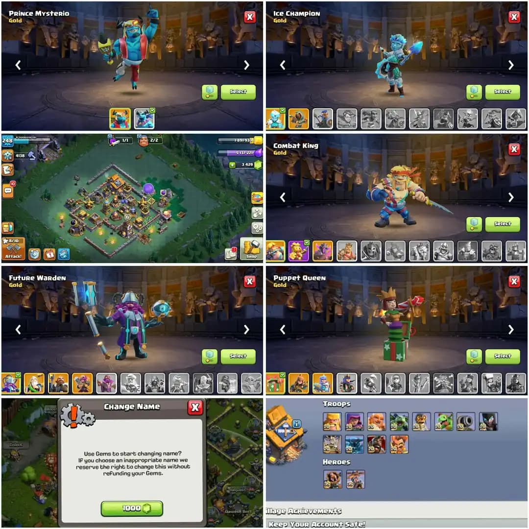 VERY BEST DEAL✦TH 17 MAX ALMOST✦WALL MAX✦DFC MAX✦5 HERO MAX✦VERY HIGH EQUIPMENT✦BH BASE MAX✦NC YES✦MAX PROFILE ✦EVERYTHING VERY GOOD✦