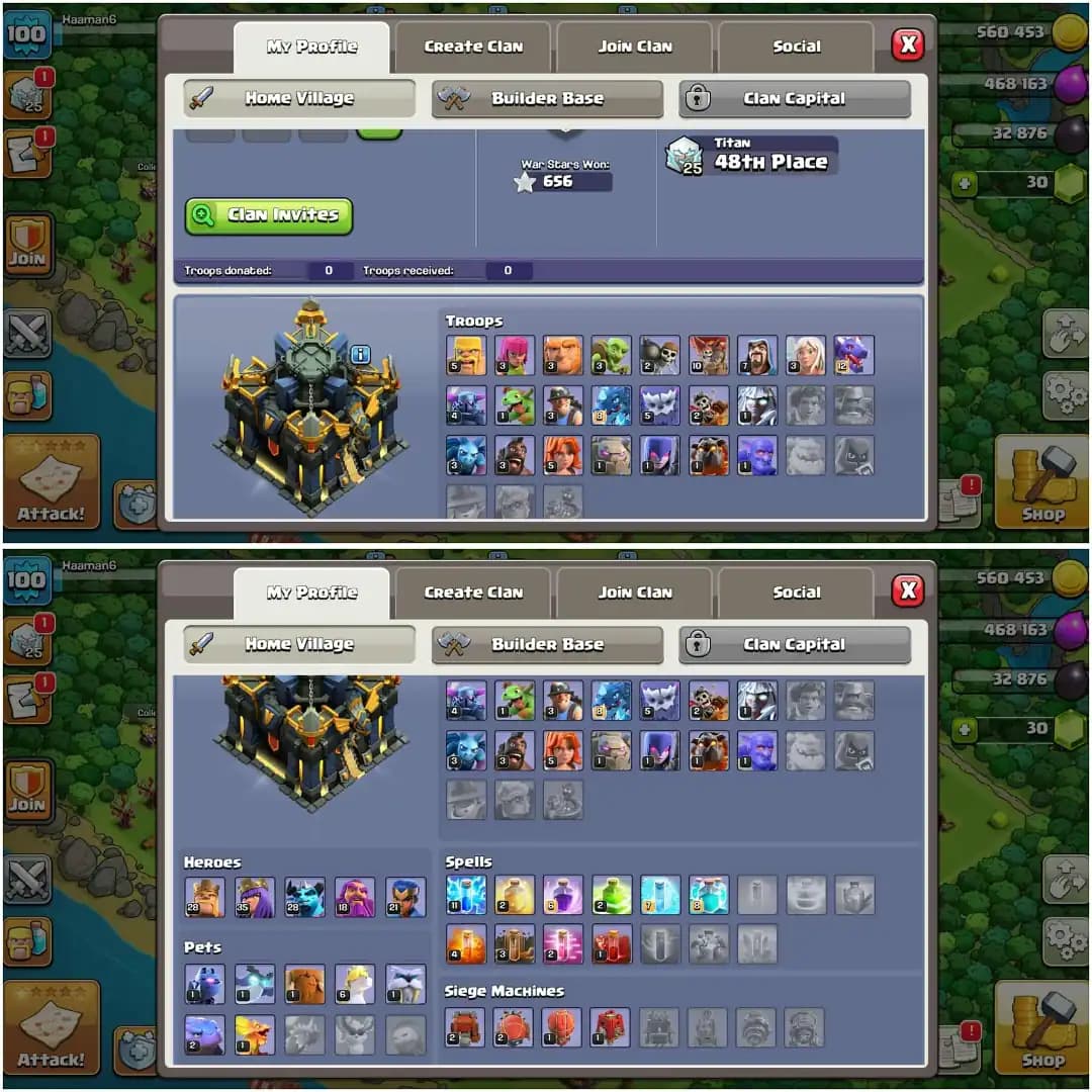 TH 17 GREAT DONATIONS✦ NC YES✦HERO|28|35|28|18|21 ✦ORENGE WALL✦HIGH DFC ✦BASE 5 STAR✦7 PET AND 3 SIEGE✦WOW MAGIC ITEM✦ HIGH EPIC✦