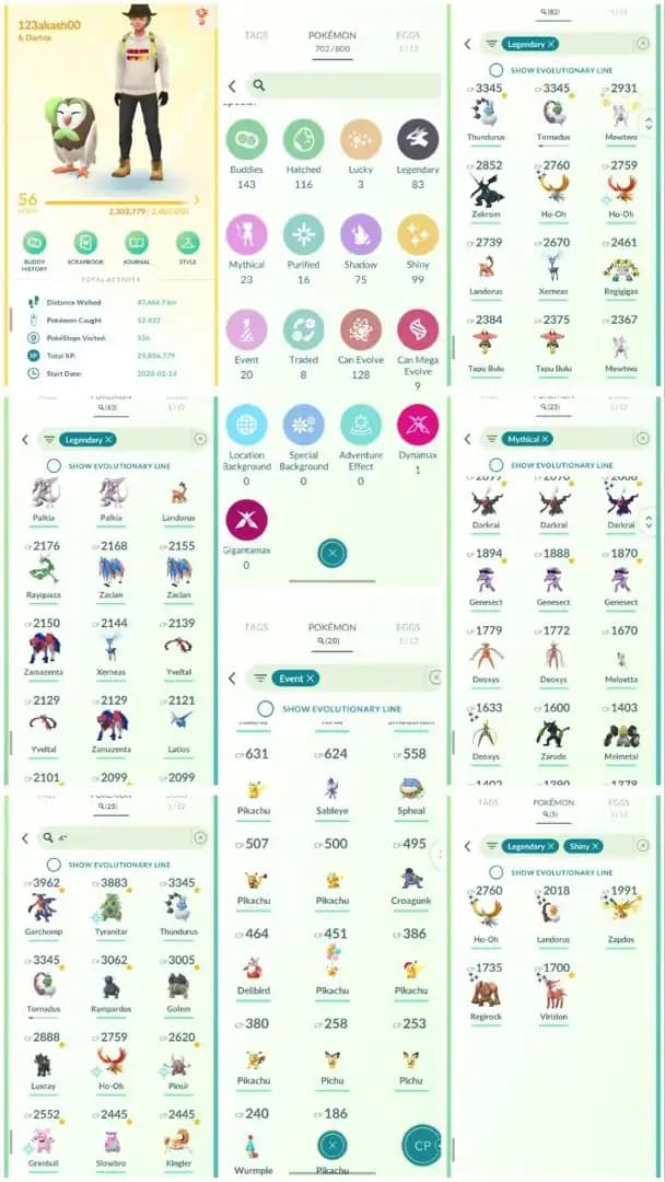 R118 | Level56 | 83 Legendary | 99 Shiny | Lucky Mewtwo | 5 Shiny Legend | Hundo Ho-oh | 25 Hundo | Rayquaza | 3 Shiny Mythical |