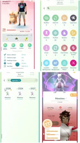 R27 | Level28 | 3 Legendary | Shiny Mewtwo | Almost Hundo Mewtwo | 2 Shiny | 2020 Account
