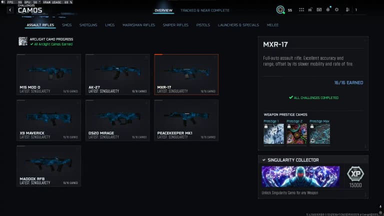 Singularity Account | Prestige 1 L55 | With Wins | Rank Ready | Instant Access