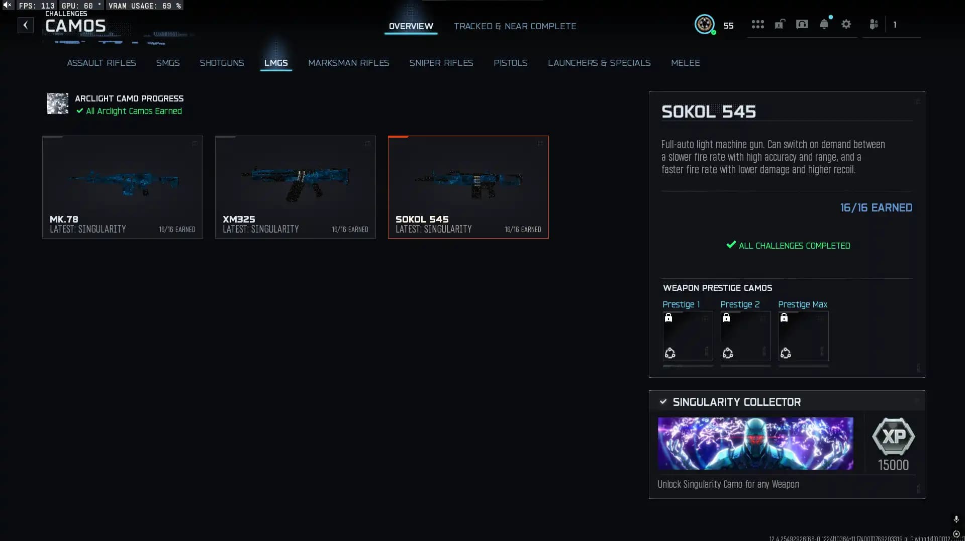 Singularity Account | Prestige 1 L55 | With Wins | Rank Ready | Instant Access