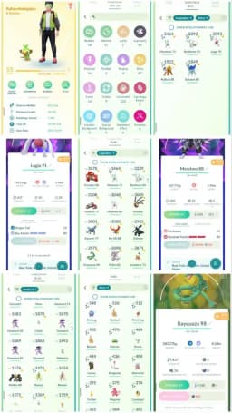 VJ2 | Level55 | 59 Legendary | 87 Shiny | Year2018 Rayquaza | Year 2018 Shiny Lugia Tradable | 2019 Armour Mewtwo Tradable |