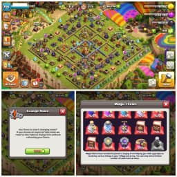 TH16 Premium Near Max | 13 Epic Equipments | Heroes: BK74 : AQ92 : MP30 : GW64 : RC39 | 600 CWL Medals & Stacked ClashTrees | Android/iOS