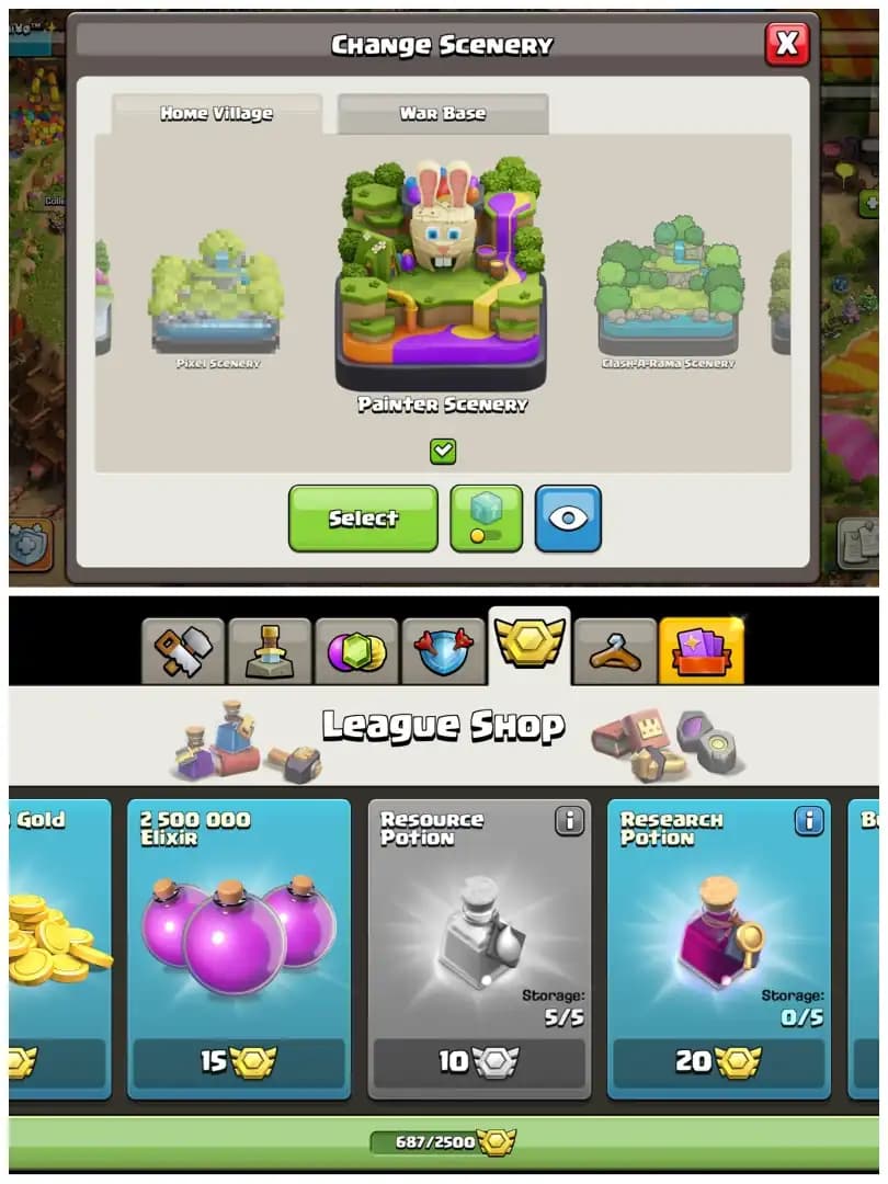 TH16 Premium Near Max | 13 Epic Equipments | Heroes: BK74 : AQ92 : MP30 : GW64 : RC39 | 600 CWL Medals & Stacked ClashTrees | Android/iOS