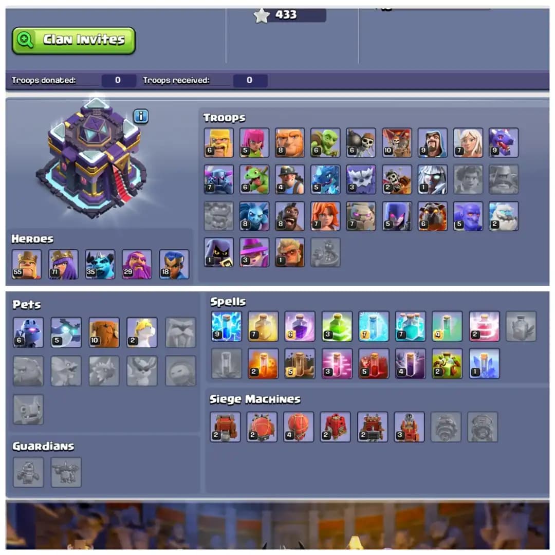 TH15 Painter Scenary : XP 140 | 6 Epic Equipments : 500+ Starry Ores | High lvl Heroes , 600+ CWL Medals & Fully Loaded Magic Items | Android/iOS