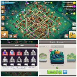 TH16 Almost Max : XP 225 | Pumpkin Scenary & Walls Fully Maxed Out | Near Max Heroes , 5 Heroes Skins & 3 Epic Equipments | Android/iOS