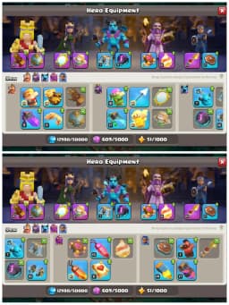 TH17 Premium Max Type | 6 Epic Equipments & 9 Heroes Skins | Pumpkin Scenary : Fully Loaded Items & Medals | Name Changeable | Android/iOS