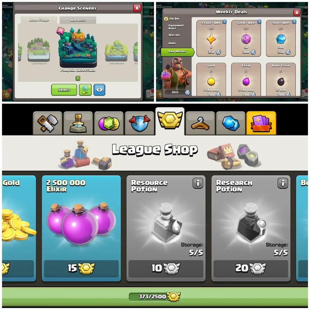 TH17 Premium Max Type | 6 Epic Equipments & 9 Heroes Skins | Pumpkin Scenary : Fully Loaded Items & Medals | Name Changeable | Android/iOS