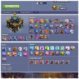 TH17 Premium Max Type | 6 Epic Equipments & 9 Heroes Skins | Pumpkin Scenary : Fully Loaded Items & Medals | Name Changeable | Android/iOS