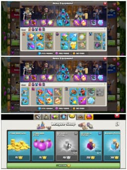 TH16 Walls Fully Maxed Out | 9 Epic Equipments | High Level Heroes & Troops | Stacked Magic Items + 200 CWL Medals | Android/iOS