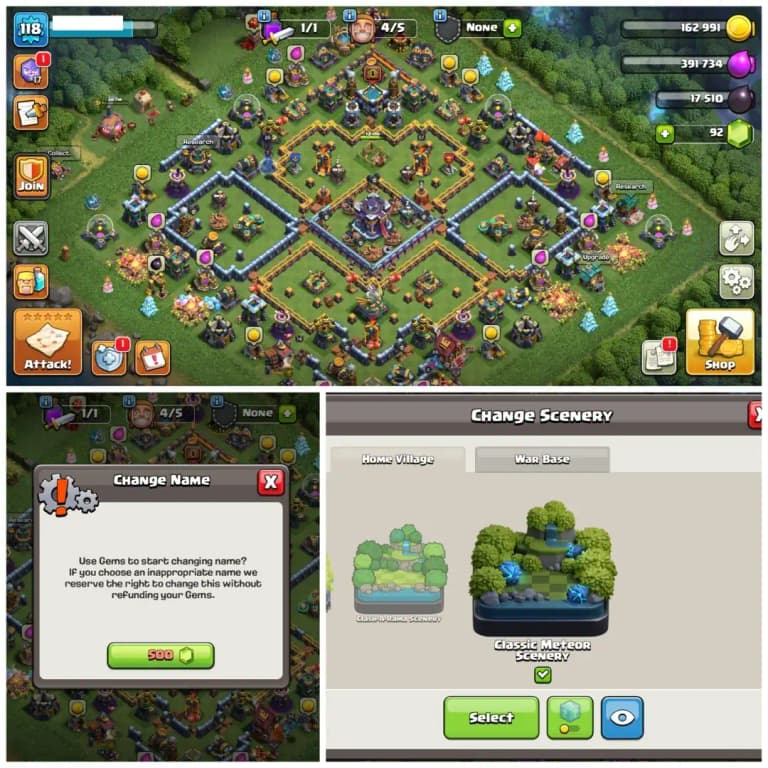 TH15 Max Type : Meteor Scenary | 6 Epic Equipments | Heroes: BK57 : AQ74 : MP28 : GW38 : RC25 | Awesome Laboratory | Android/iOS