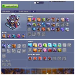 TH15 Max Type : Meteor Scenary | 6 Epic Equipments | Heroes: BK57 : AQ74 : MP28 : GW38 : RC25 | Awesome Laboratory | Android/iOS