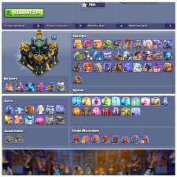 TH17 Almost Max 🔥 8 Epic Equipments 🔥 2 Epics Max 🔥 BK88 AQ95 MP54 GW73 RC49 🔥 600+ CWL Medals 🔥 Name Changeable 🔥 Instant Delivery