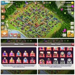TH16 Near Max 🛡️ XP 179 🛡️ 6 Epic Equipments 🛡️ BK59 AQ87 MP43 GW46 RC34 🛡️ Loaded Magic Items 🛡️ 320 CWL Medals 🛡️ Instant Delivery