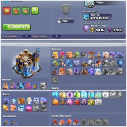 TH18 Almost Max 🚀 XP 241 🚀 7 Epic Equipments 🚀 2 Epics Max 🚀 BK100 AQ100 MP86 GW78 RC50 🚀 Name Changeable 🚀 9 Skins 🚀 Instant Delivery