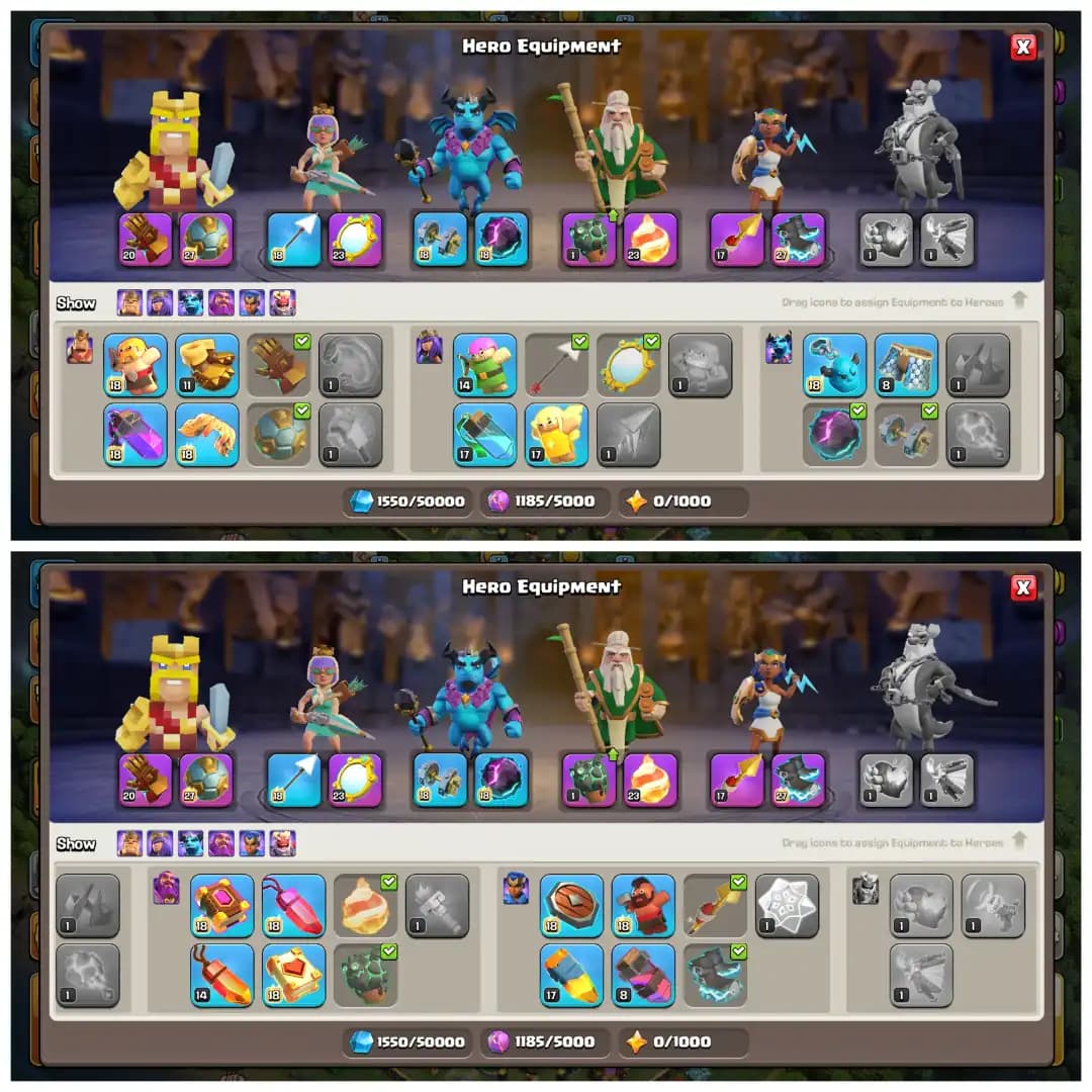 TH18 Almost Max 🚀 XP 241 🚀 7 Epic Equipments 🚀 2 Epics Max 🚀 BK100 AQ100 MP86 GW78 RC50 🚀 Name Changeable 🚀 9 Skins 🚀 Instant Delivery
