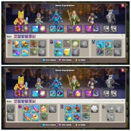TH18 Almost Max 🚀 XP 241 🚀 7 Epic Equipments 🚀 2 Epics Max 🚀 BK100 AQ100 MP86 GW78 RC50 🚀 Name Changeable 🚀 9 Skins 🚀 Instant Delivery