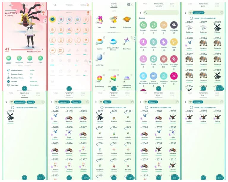 Level 41 Valor 🏆 67 Legendary 🏆 51 Shiny 🏆 Shiny Legendary Zekrom 🏆 13 Shadow Legendary 🏆 5 Special BG 🏆 All Tradable