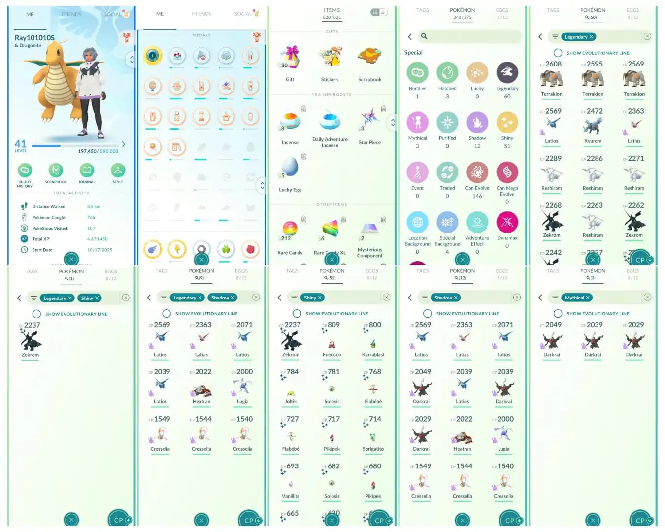 Level 41 ⚡ 60 Legendary ⚡ 51 Shiny ⚡ Shiny Legendary Zekrom ⚡ Necrozma BG ⚡ 9 Shadow Legendary ⚡ All Tradable