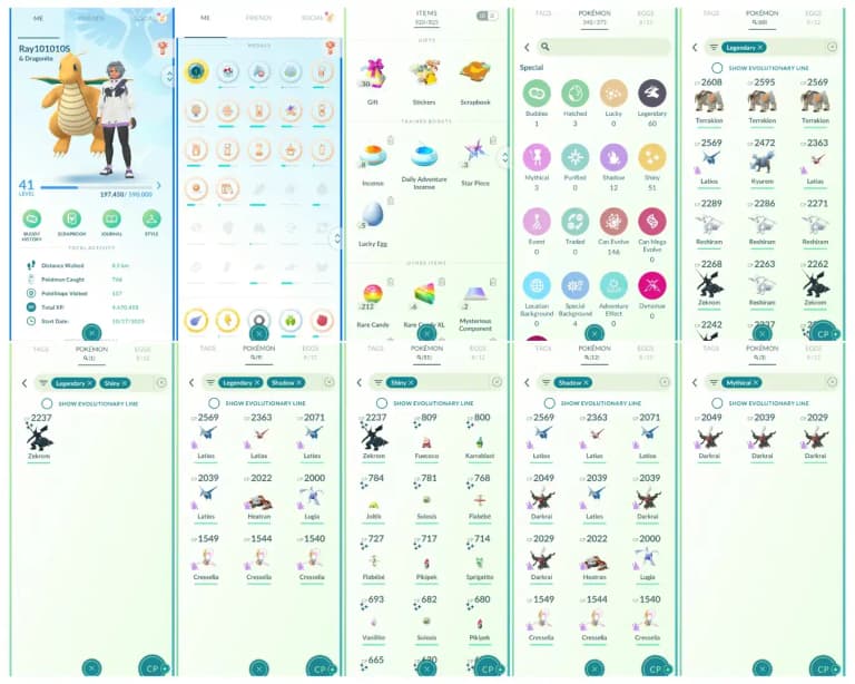 Level 41 ⚡ 60 Legendary ⚡ 51 Shiny ⚡ Shiny Legendary Zekrom ⚡ Necrozma BG ⚡ 9 Shadow Legendary ⚡ All Tradable