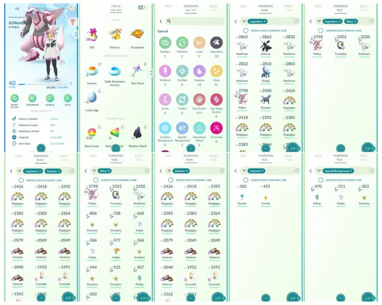 Level 40 🔥 50 Legendary 🔥 51 Shiny 🔥 3 Shiny Legendary 🔥 Palkia Tornadus Reshiram 🔥 14 Shadow Legendary 🔥 All Tradable