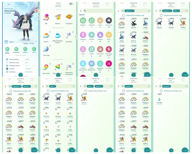 Level 40 | 50 Legendary : 50 Shiny | 3 Shiny Legendary : 1 Shiny Shadow | 19 Shadow Legendary : High CP Pokemons | All Tradable